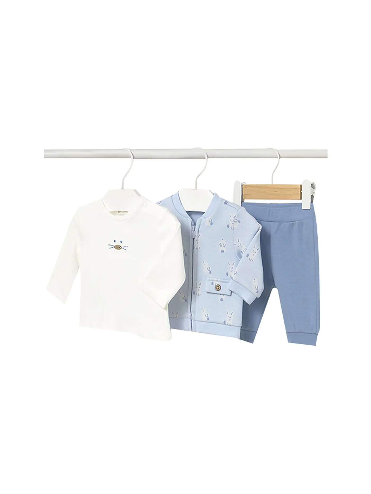 MAYORAL | Baby Jungen Set 3-teilig Jacke, Langarmshirt und Hose | 